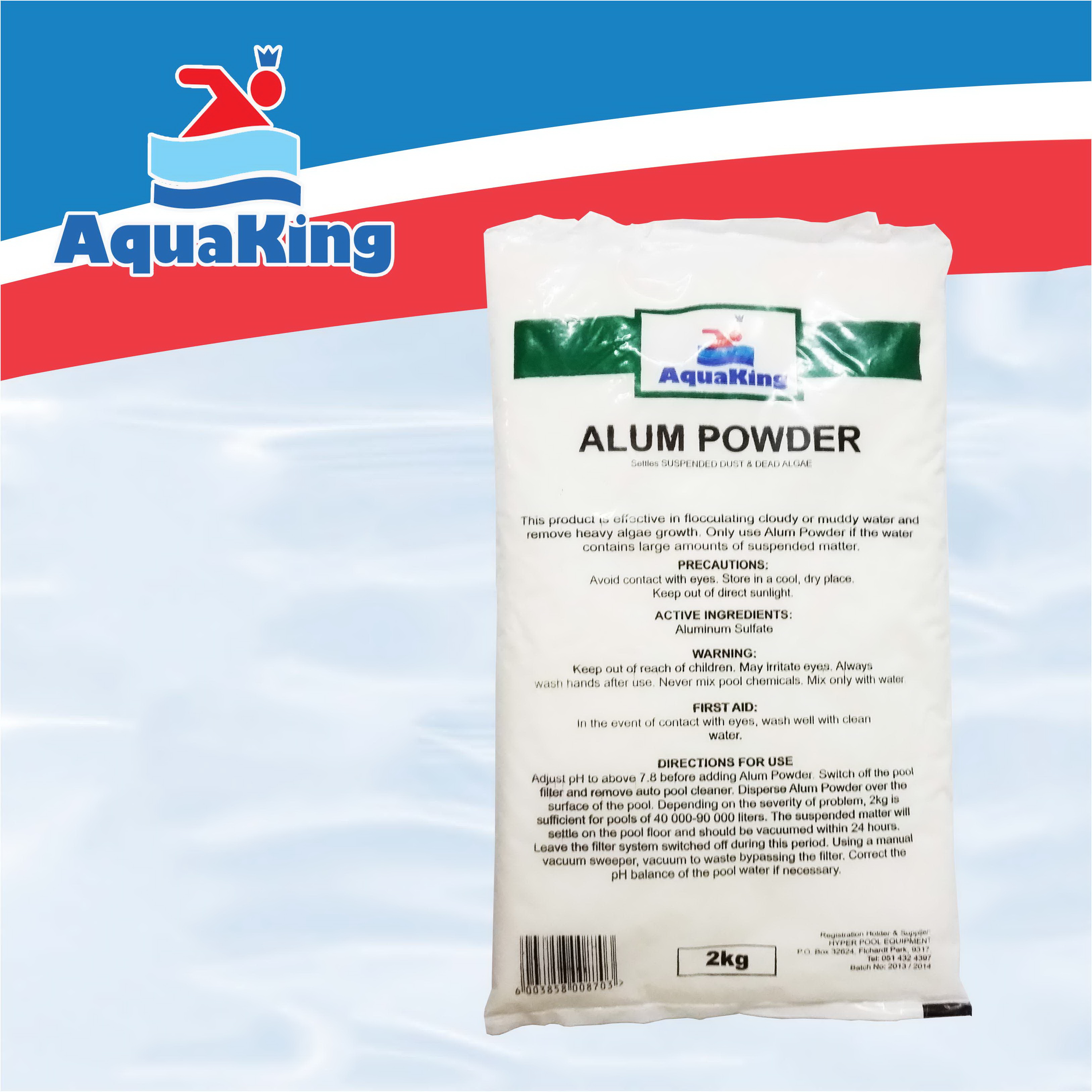 AquaKing Alum Powder 2Kg Hyper Pool Group